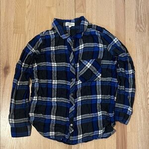 Cloth and stone blue flannel large